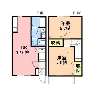 グランディールⅡ【103号室】の間取り