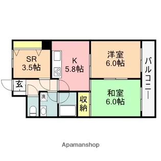 ダイアパレス沼垂四ツ角【315号室】の間取り