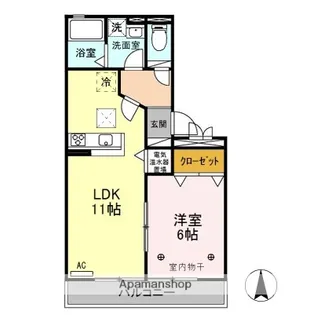 ルミエール【102号室】の間取り