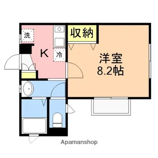オンディーヌ女池【2階】の間取り