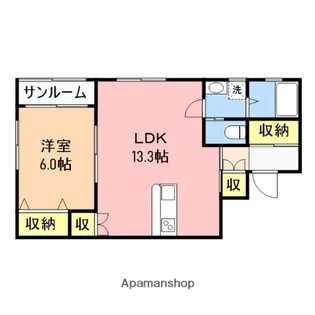 LOVE&PEACE Ⅳ【2階】の間取り