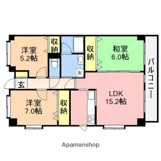 グランフォーム女池【2階】の間取り