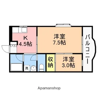 アイランド関口【1階】の間取り