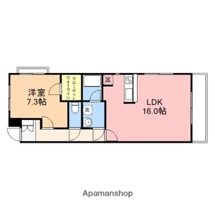 グラウベル沼垂西【5階】の間取り