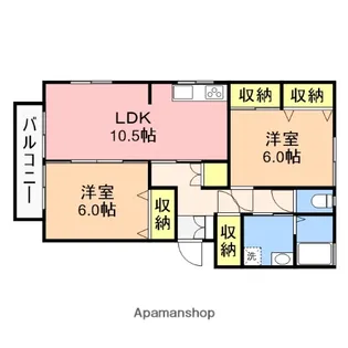 ルヴェール新石山【1階】の間取り