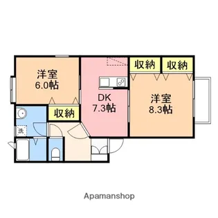 MOAH女池西【1階】の間取り
