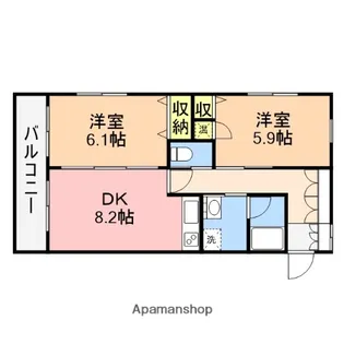 ストーンリバー【205号室】の間取り