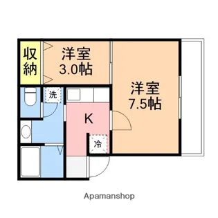 リベルタ川端Ⅰ【1階】の間取り