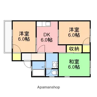 サンライズアベニュー女池【1階】の間取り