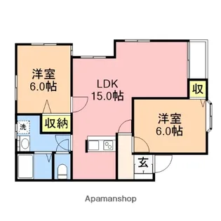 サンフローラルA【202号室】の間取り