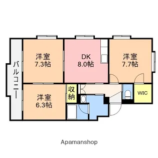 イーストフィールド【3階】の間取り