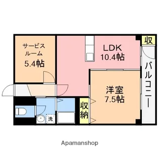 第2湖南グリーンハイツ【4階】の間取り