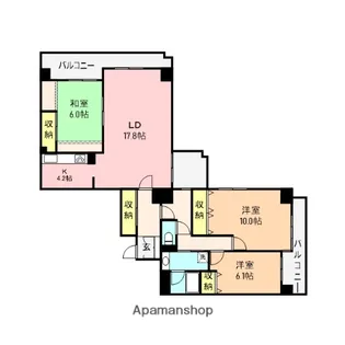 パストラルハイム駅南【604号室】の間取り
