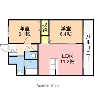 テルマ・オリゾンⅢ【505号室】の間取り