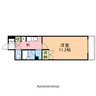 ヴィラ東中通【6階】の間取り