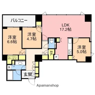 シティタワー新潟【609号室】の間取り