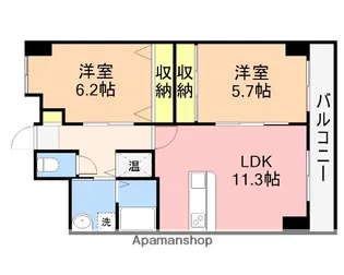 レ・モンデ新潟【3階】の間取り
