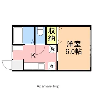 ベルトピア新潟12【102号室】の間取り