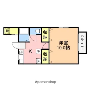1Kの間取り画像