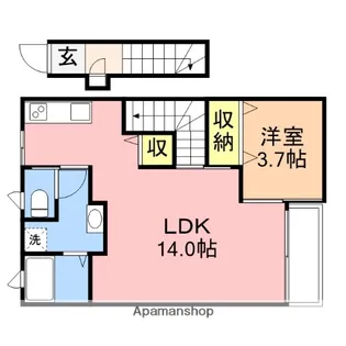 アンソレイユ【2階】の間取り