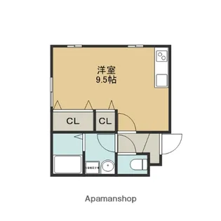 ハイツ美英【1階】の間取り