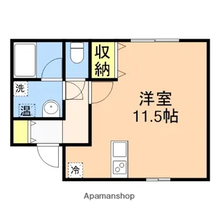 柳都ハイツ東堀【1-E号室】の間取り