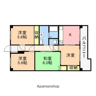 ホーユウパレス新潟亀田【505号室】の間取り