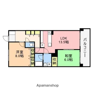 アパガーデンプレイス新潟駅【4階】の間取り