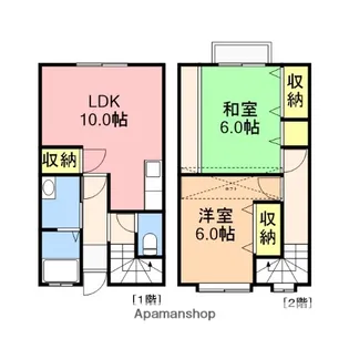 ふぁみーゆ紫竹山【2号室】の間取り