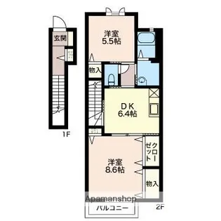 セピアコートJ【2階】の間取り