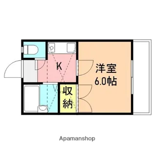 ハーモニーパレス女池【105号室】の間取り