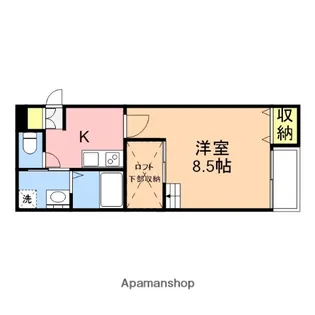 スプリングブリーザ【A204号室】の間取り