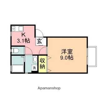 ノーブルカノン【1階】の間取り
