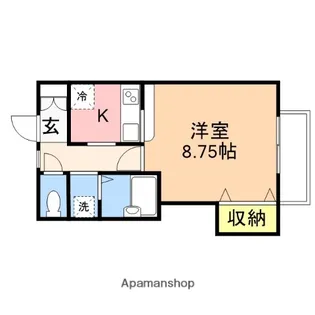 山都フラッツA【202号室】の間取り