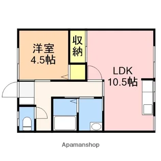 アイビス堀之内南【1階】の間取り