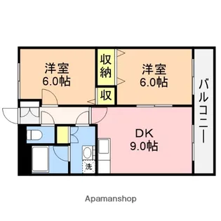 エムズリッシュ【202号室】の間取り