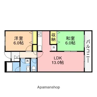 セントラルコート県庁前【405号室】の間取り