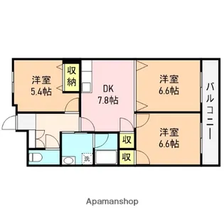 メゾンユニヴェール【301号室】の間取り