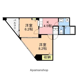 サンシャルム万代【202号室】の間取り