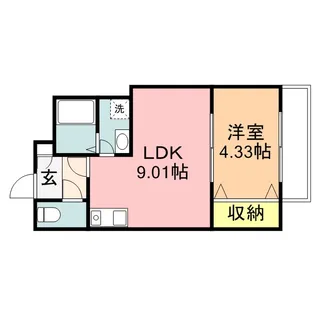 ハプナミナミハマ【2階】の間取り