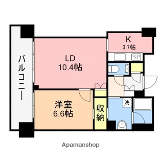 アデニウムタワー萬代橋【5階】の間取り