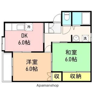 アスターハウスA棟【202号室】の間取り