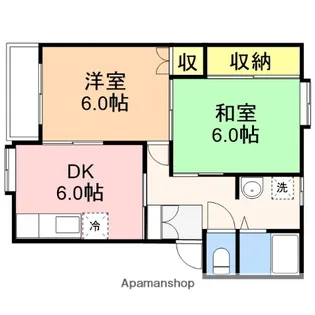 アスターハウスA棟【203号室】の間取り