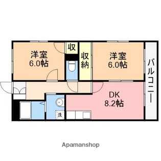 オーベルジュ紫竹山Ⅰ【2階】の間取り