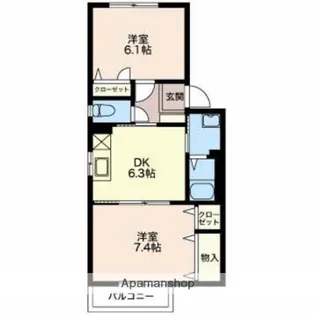 ベガM【1階】の間取り