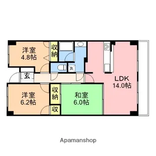 サーパス和合【3階】の間取り