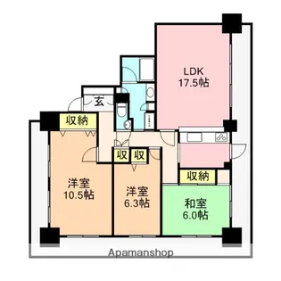 リバーシティ日東Ⅲ【801号室】の間取り
