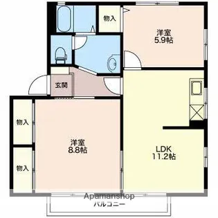 モンアミA【2階】の間取り