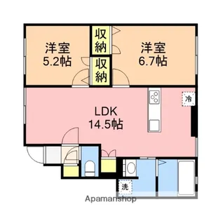 ファミーユB【1階】の間取り