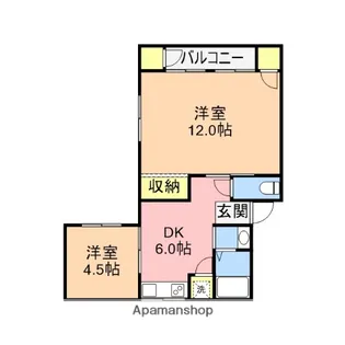 中喜マンション【2階】の間取り
